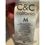 C&C California  Women Striped Hoodie Pullover Long Sleeve V Neck Pocket M Hippie Photo 4