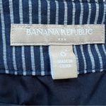Banana Republic  Navy and White Pinstripe Pleated Skirt Size 0 Blue Stripes Photo 4