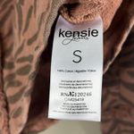 Kensie Western Shacket Womens S Brown Zebra Print Button Down 100% Cotton Earthy Photo 5