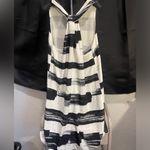 Under Skies  Women‎ Small Black White Stripe Halter Micro Dress Photo 2