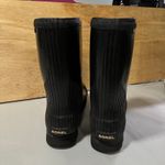 Sorel Joan Rain Short Gloss Waterproof Winter Boots Black Rubber Women's 9.5 Photo 1