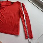 Banana Republic Threadsoft Top Red Long Puffy Sleeve Lightweight Womens Size XS Photo 5