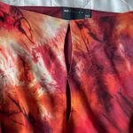 ASOS Red and Orange Tie-Dye Long Sleeve Chiffon Mini Dress Photo 5