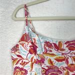 Midnight sky  Crop Top Sz XL Floral Paisley Linen Corset Handkerchief Coconut Gir Photo 3