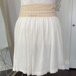 Papaya Vintage Deadstock Cream White Boho Lace Crochet Mini Skirt M Photo 1