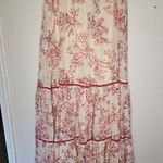 NWT TWINSET Silk and cotton floral maxi skirt Pink Size XL Photo 0