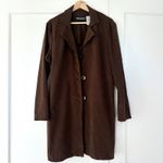 Vintage Sag Harbor Dress Brown Blazer Jacket‎ Coat Faux Suede Size 10 Photo 7