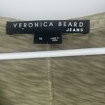 Veronica Beard  Jeans Dubois Ruffled Pima Cotton T-Shirt Light Army size M $158 Photo 4