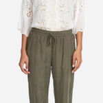 Johnny Was  Silky Alice Jogger Trousers Olive Green‎ Size Medium Photo 0