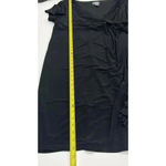 Catherines  Crossover V Neck Dress Size 2X Black Short Sleeve Stretch Ruffle Photo 9