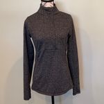 Kyodan  Women’s Small Mock Neck Pullover Sweater Gray Herringbone Tweed Photo 1