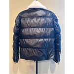 Generation Love Avila Faux Fur Puffer Jacket in Black/White Size M Photo 4