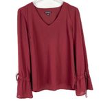 J.Crew Mercantile Bow-Sleeve Top Red Size 10 EUC L2544 Photo 1