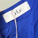 Lele Pierce Mini Dress Large Blue Scoop Neck Open Back Bow Summer Party‎ NWT Photo 4