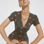 Realisation Par 💕💕 The Teale Midi Wrap Dress ~ Wilde Cherry Print XXS NWOT Photo 3