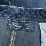 Vintage Y2K Sonoma Denim Cargo Shorts Womens 16 Adjustable Waist Dark Cotton Blue Photo 4