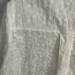 Badgley Mischka  New eyelet cut romantic 3/4 flared sleeve top cotton Small Photo 7