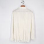 Amazon Matching Set Plisse Button Down Shirt and Wide Leg Pants White Women's S Photo 3