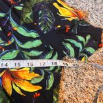 Olivaceous  Women's Medium‎ Tropical Print Button Down Short Sleeve Shirt Photo 2