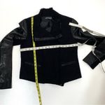 Vince Boucle Wool Moto Scuba Lamb Leather Sleeve Motorcycle Jacket Black S Photo 1