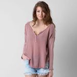 Free People Pink Top With Buttons Photo 0