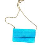 Banana Republic Italian Suede Crossbody Laser Blue Photo 2