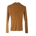 H&M Dusty Rose Ribbed Long Sleeve Half Zip Pullover Knit Sweater Women Sz XS Photo 2