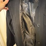 Lane Bryant Black Wool Blend Belted Utility Coat Military Funnel Neck 14/16 Photo 5