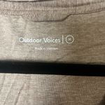 Outdoor Voices Woman Size Medium lightweight Tan Button-Down Shirt Photo 1