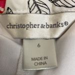 Christopher & Banks 197  Floral Tropical Vacation White Jean Mini Skirt 6 Photo 4