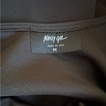 Nasty Gal Black Dress Mesh Front Long Sleeve Bodycon Futuristic Size Medium Photo 2