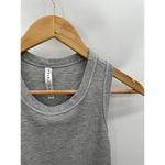 Fabletics Top Women SMALL Light Grey Heather Tinsley Waffle Sleeveless Tank Photo 4