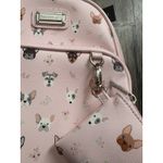 Madden Girl NWT Mini Backpack Dogs Puppies Frenchies Flowers Blush Pink Photo 2