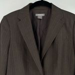 Ann Taylor  Women's Wool Striped Single Breasted Two-Button‎ Blazer Gray Size 10P Photo 8