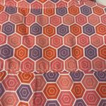 Gap Dress Size Small Geometric Print Button Front Long Sleeve Pink Orange Retro Photo 6