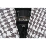 Badgley Mischka  Houndstooth Puffer Coat Jacket Women's M/M Black White Belted Photo 8