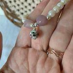 Handmade “Meredith” Purple Pearl Bracelet Stretch Elastic Floral Bead Classic Photo 8