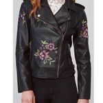 BB Dakota NWT  Embroidered Faux Leather Jacket Photo 4