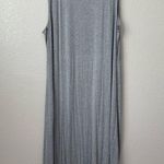 Roaman’s Gray Asymmetrical Knot Front Maxi Dress Size 3X Photo 5