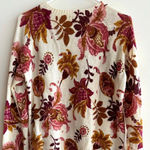 Spartina 449 Fall Floral Crewneck Sweater, Size Medium Photo 8