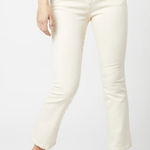 Ann Mashburn  5-Pocket Stretch Denim Flare Cropped Jeans Natural Photo 0