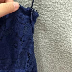 Sam Edelman  Bodycon Dress Womens 8 Blue Lace Overlay‎ Ruched Party Event Y2K Photo 8