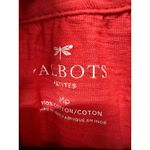 Talbots  Petites Bandana Short Sleeve Cotton Tee VNeck Tassel Detail Size Medium Photo 3