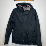 Burton  Black Double Breasted Hooded Jacket Womens Size Medium Photo 0