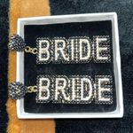 NIB! KIWILEPI Beaded Rhinestone Bride Letter Earrings Photo 0