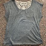 Eye Candy Gray Top With Lace Back Photo 1