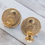 Vintage Gay Boyer Clip On Earrings Faux Pearl with Gold Tone Halo Photo 4