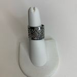 Silver Wide Open Back Adjustable Ring Perforated Sz 6.5 5/8 " wide Photo 2