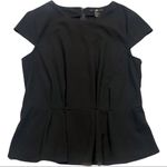 H&M  Black Fitted Top With Cap Sleeves Photo 1