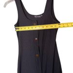 Pretty Little Thing  Dress Womens US 0 Black Ribbed Button Front Bodycon Midi Tank Photo 3